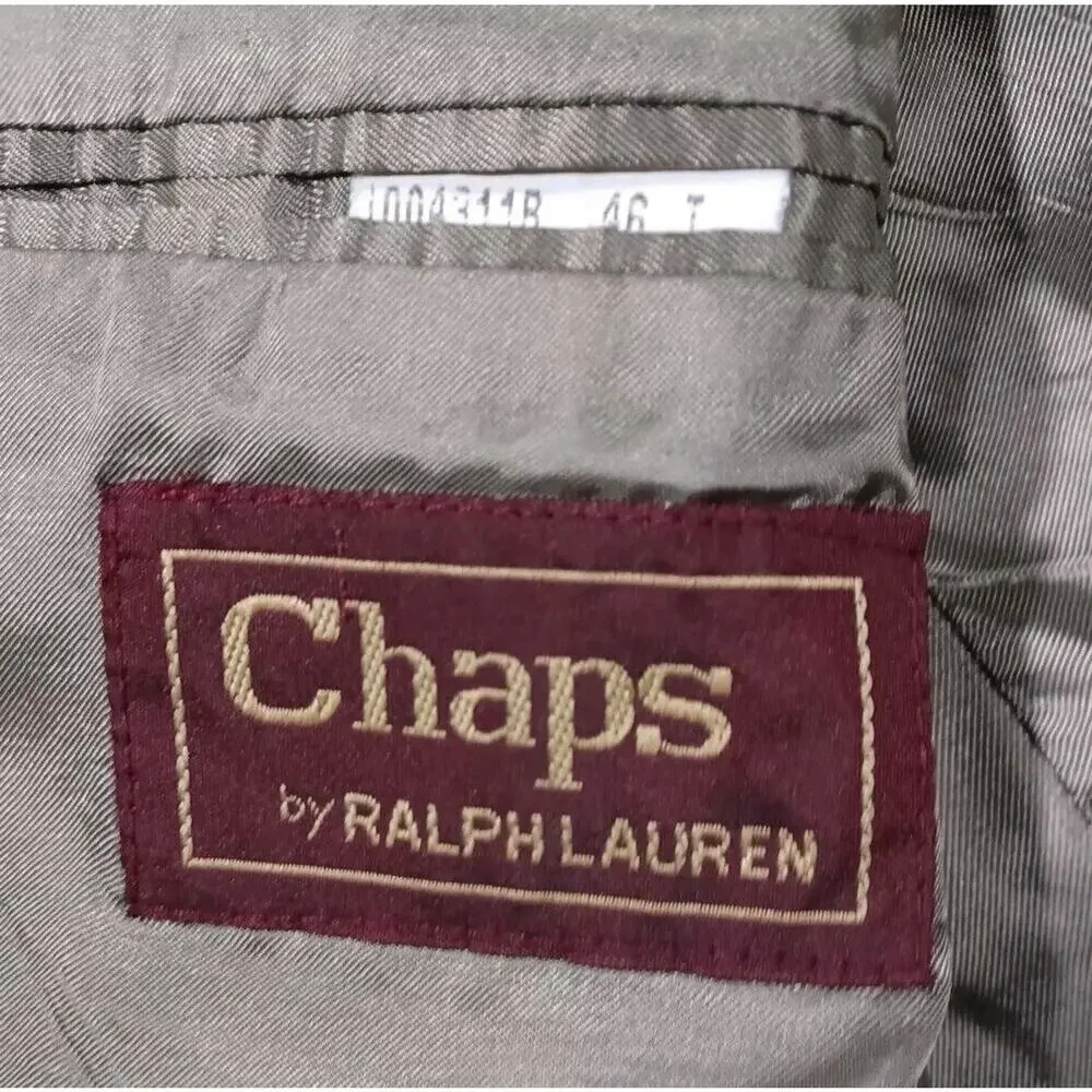 Chaps Blazer Mens 46 T Brown‎ New Wool Vintage Made In Canada